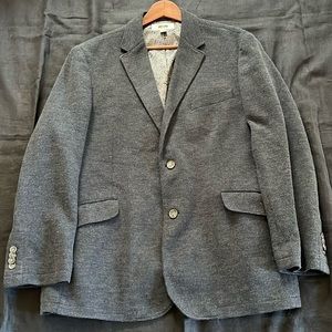 Joseph Abboud Grey Knit Blazer Paisley Lining Sport Coat XXL 44R